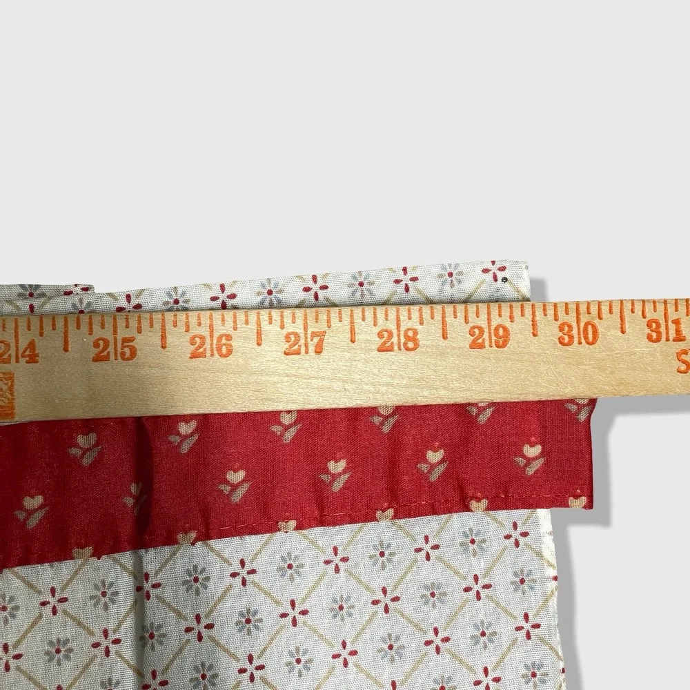 Valance Kitchen Curtains Set of 4 Red White Chicken‎ Farmhouse Country Decor